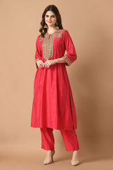 Red Kurta Set