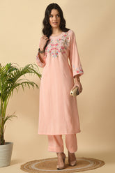 Peach Kurta Set