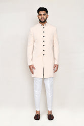 Cream Indowestern with Straight Fit Pant