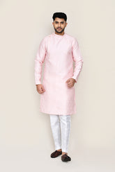 Red Kurta with Straight Fit Pant