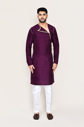 Purple Kurta with Straight Fit Pant