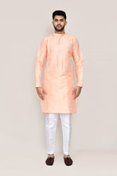 Peach Kurta with Straight Fit Pant