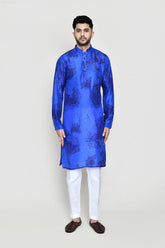 Royal Blue Kurta with Straight Fit Pant