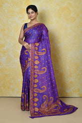 Mov Banarasi Silk Saree