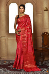 Strawbery Banarasi Silk Saree