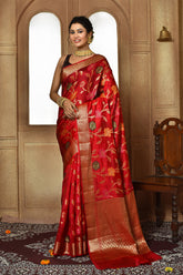 Red Banarasi Silk Saree