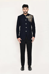 Navy Blue Prince Coat with Pant