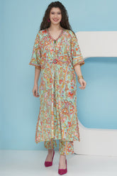 Sea Green Hand Embellished Crepe Set