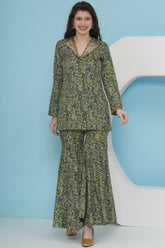 Green Blazer with Sharara