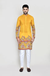 White Kurta with Straight Fit Pant