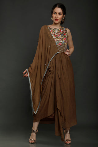 Afza Dhoti Drape Dress