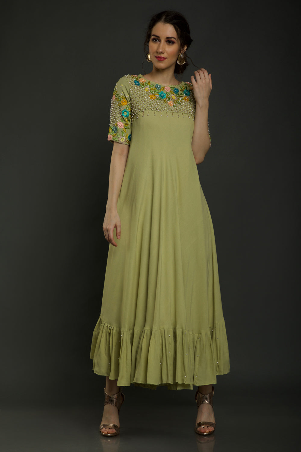 Lime Green Umbrella Dress