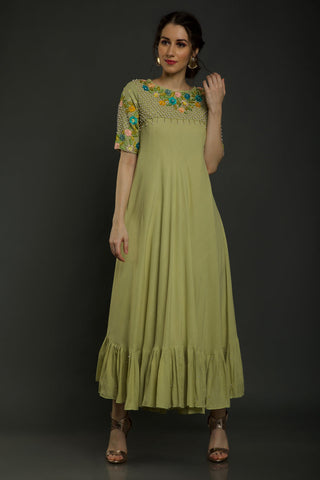 Lime Green Umbrella Dress