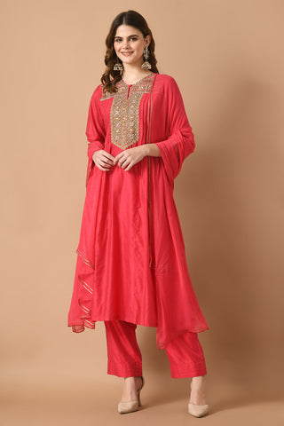 Red Kurta Set