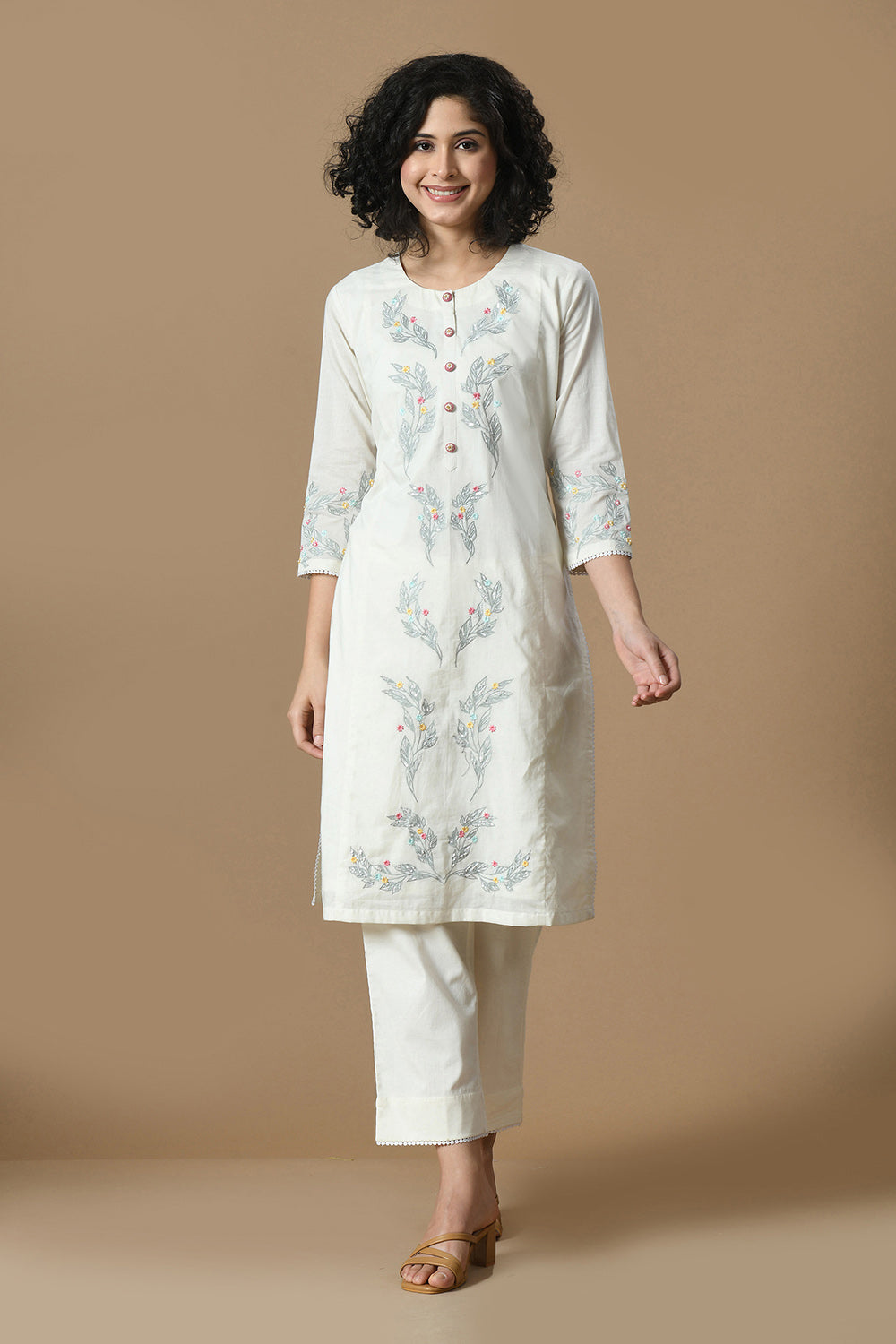 White Kurta Set