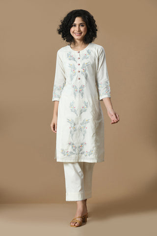 White Kurta Set