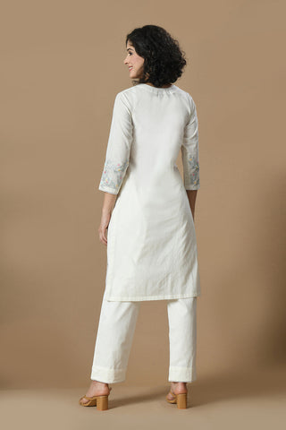 White Kurta Set