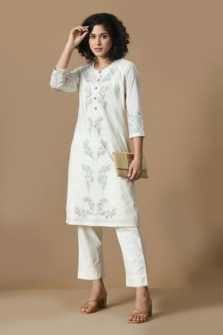White Kurta Set