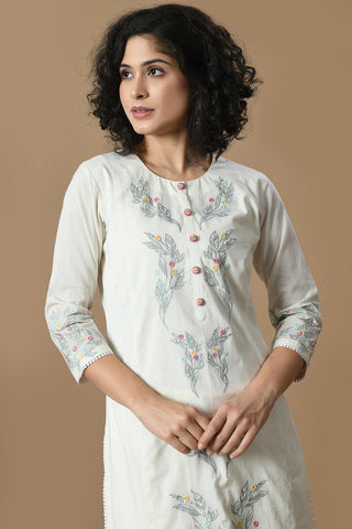 White Kurta Set