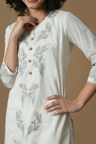 White Kurta Set