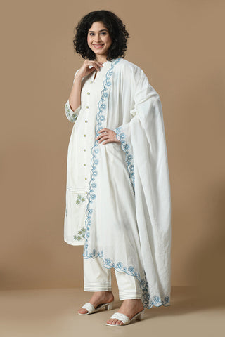 White Kurta Set
