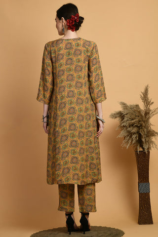 Mustard Kurta Set