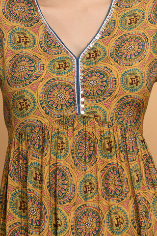 Mustard Kurta Set