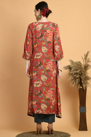 Red Kurta Set