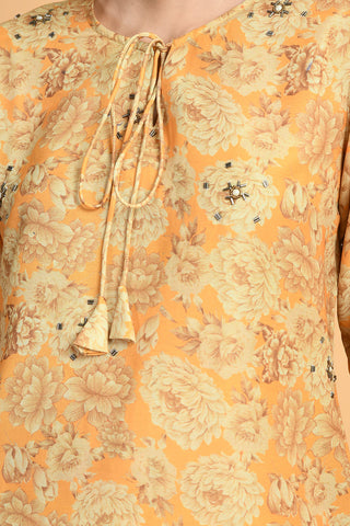 Mustard Kurta Set