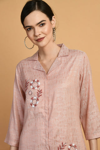 Peach Kurta Set