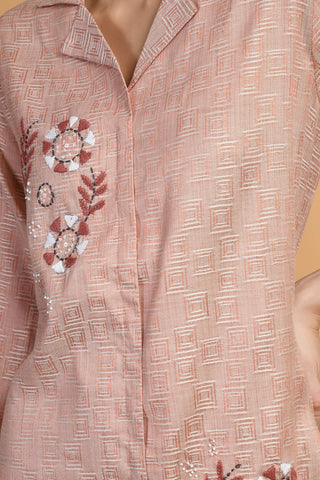 Peach Kurta Set
