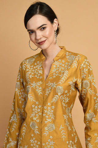 Mustard Kurta Set