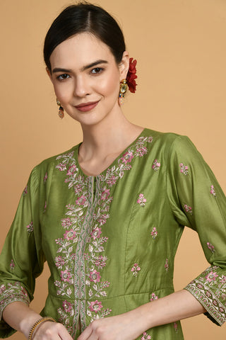 Green Kurta Set