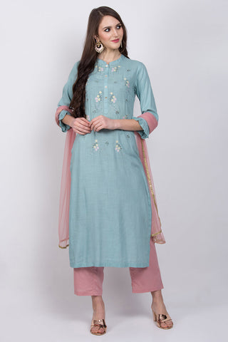 Light Blue Kurta Set