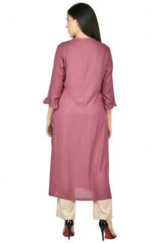 Wine Kurta Set