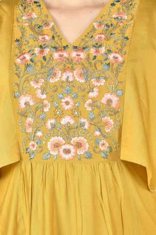Mustard Kurta Set