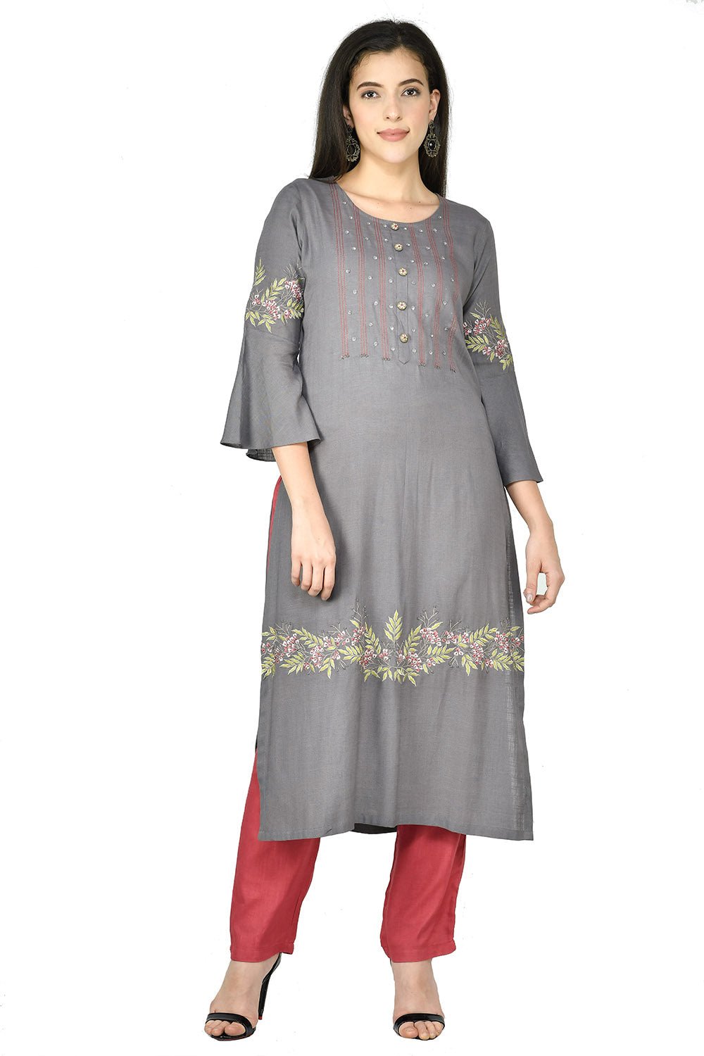 Grey Kurta Set