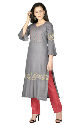 Grey Kurta Set
