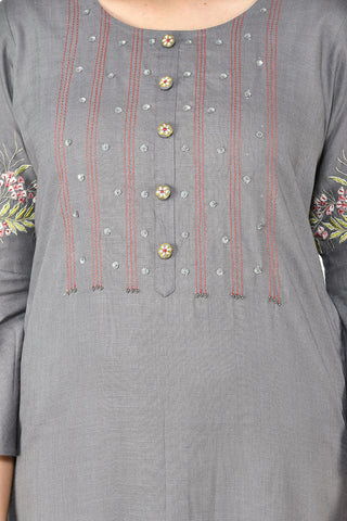 Grey Kurta Set