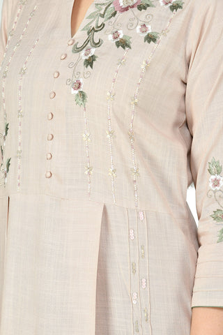 Beige Kurta Set