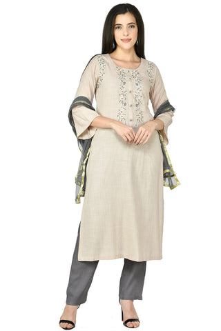 Beige Kurta Set