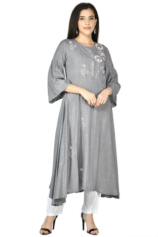 Grey Kurta Set