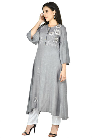 Grey Kurta Set