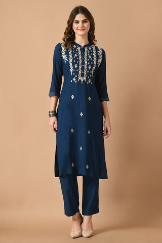 Navy Kurta Set