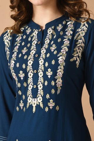 Navy Kurta Set