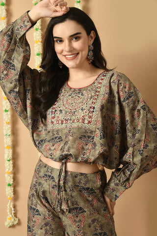 Dark Green Kurta Set