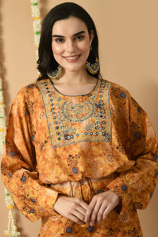 Mustard Kurta Set