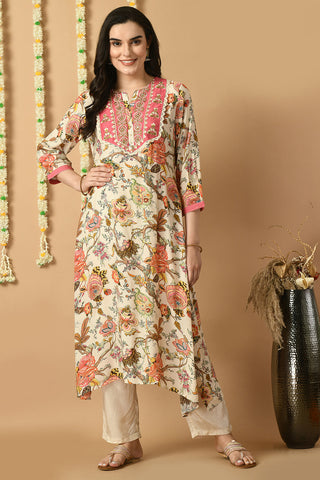 White Kurta Set