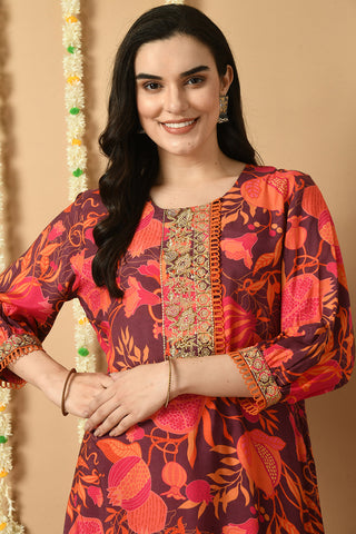 Red Kurta Set