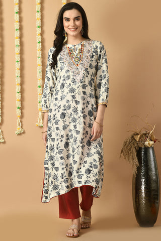 White Kurta Set